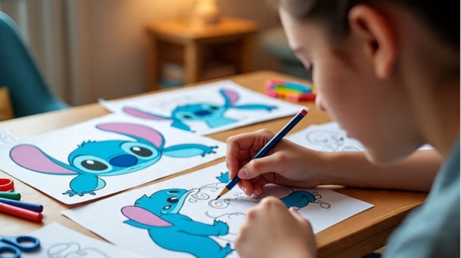 Picking the Right Stitch Coloring Pages